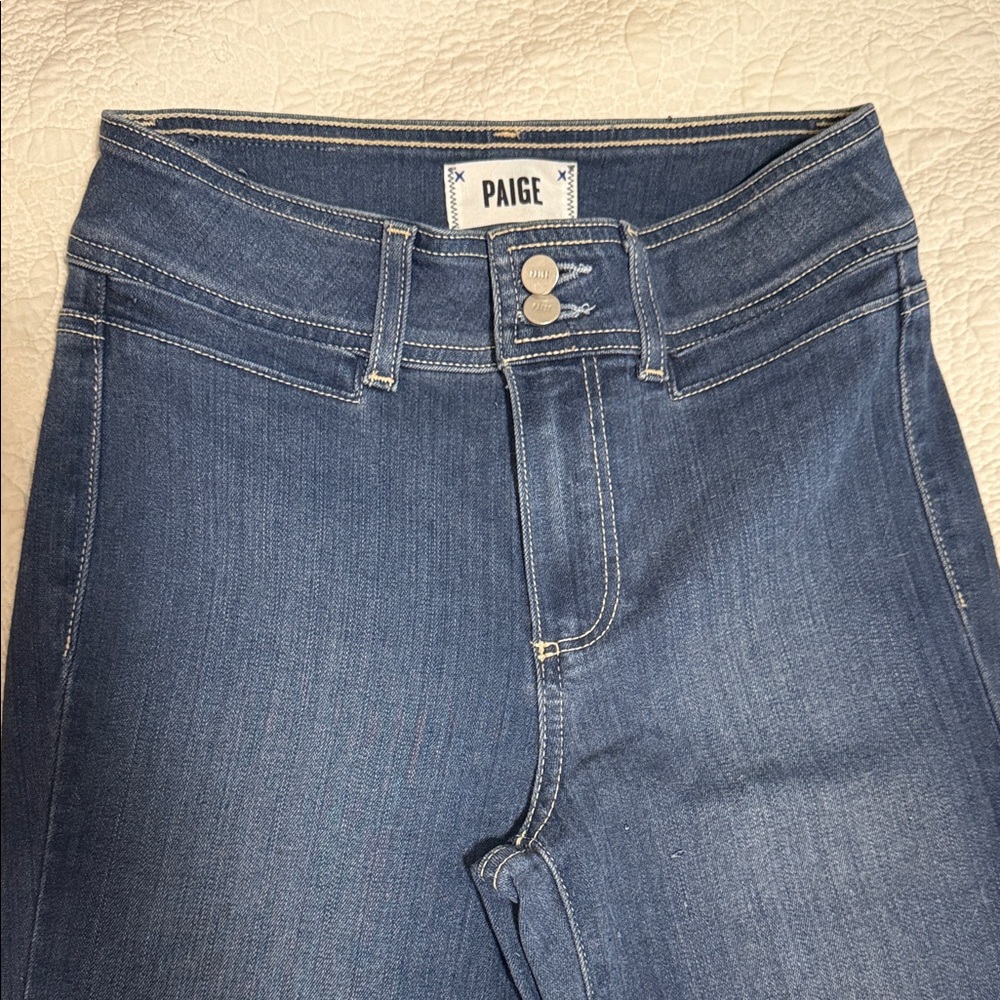 PAIGE High Rise Blue Denim Jeans